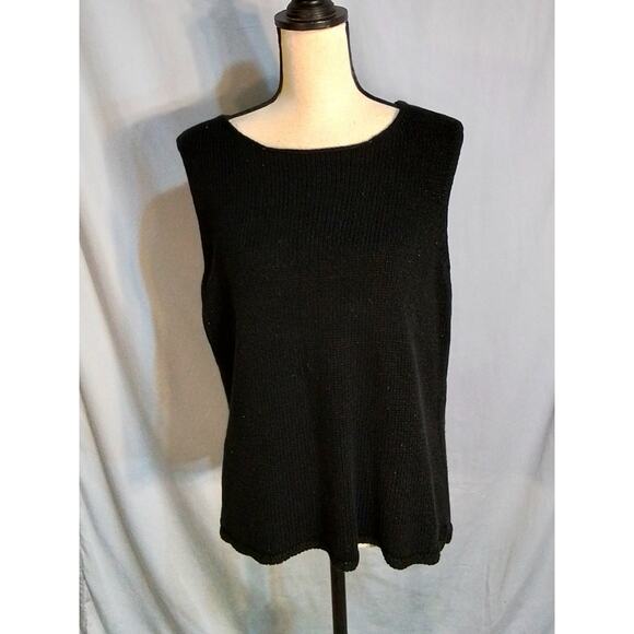 Charter Club black sleeveless sweater - Picture 1 of 5
